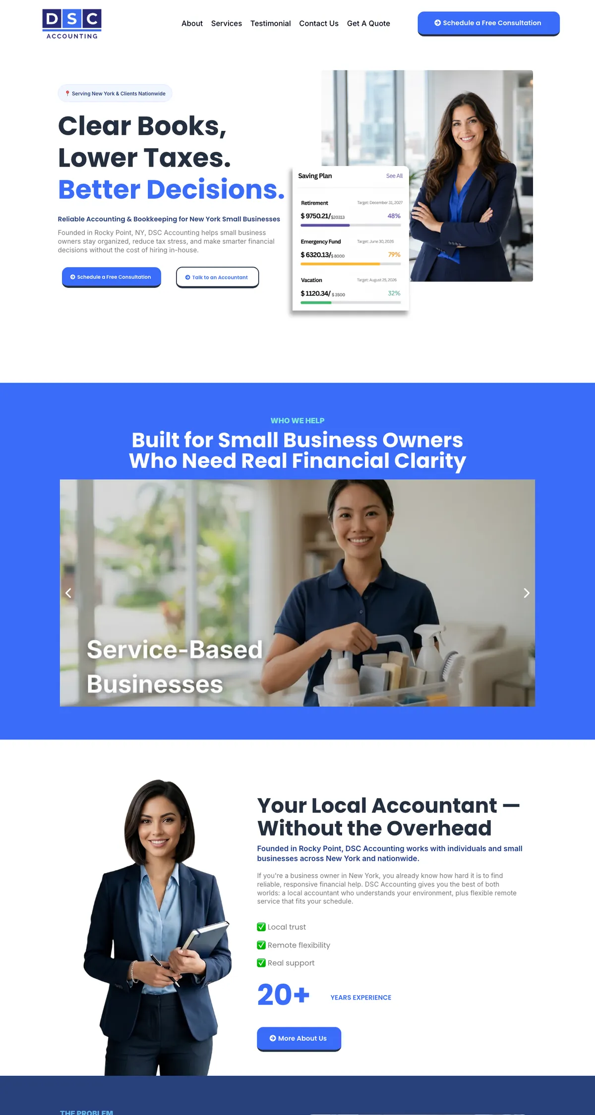 DSC Accounting website on desktop